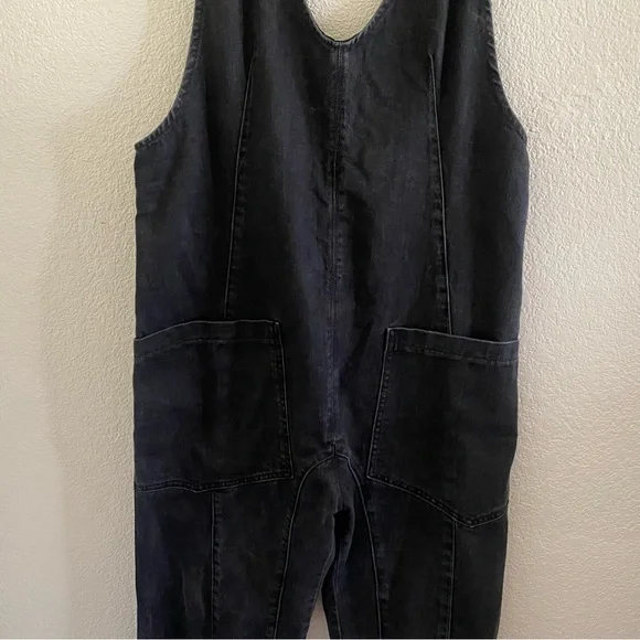 Free People We The Free High Roller Jumpsuit in Mineral Black - Picture 5 of 11